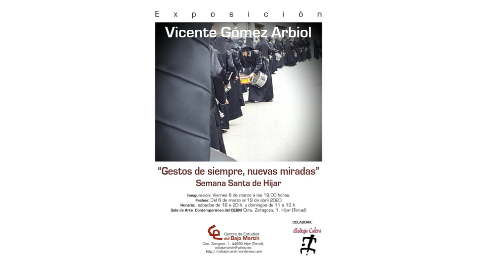Portada de la Exposición "Gestos de Siempre, nuevas miradas" de Vicente Gómez Arbiol
